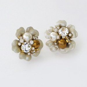 Erin Cole Large Floral Studs, Cluster Center, Vintage Style NWT